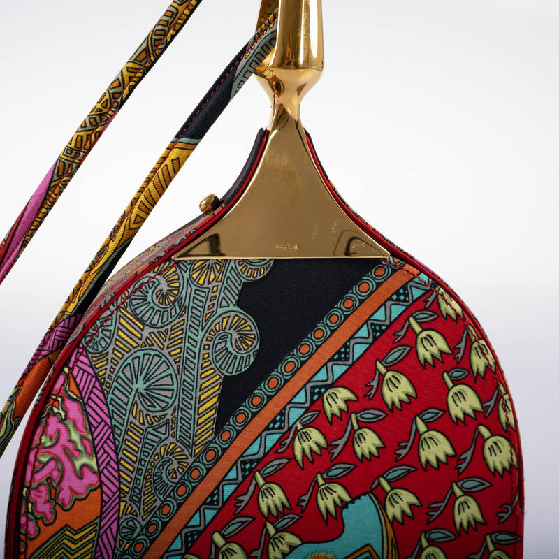 Hermes Silk 'Art des Steppes' Yurt Runway Bag 1991