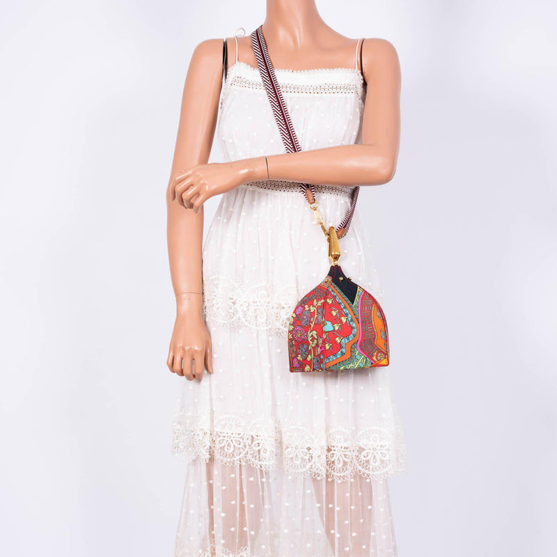 Hermes Silk 'Art des Steppes' Yurt Runway Bag 1991