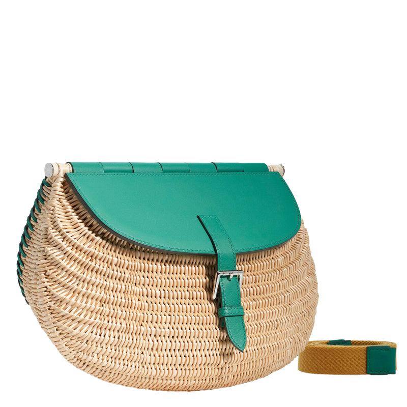 Hermes Wicker Fish Basket Crossbody