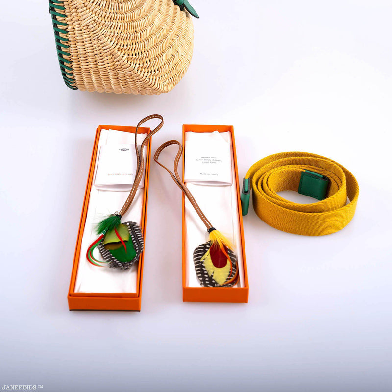 Hermes Wicker Fish Basket Crossbody