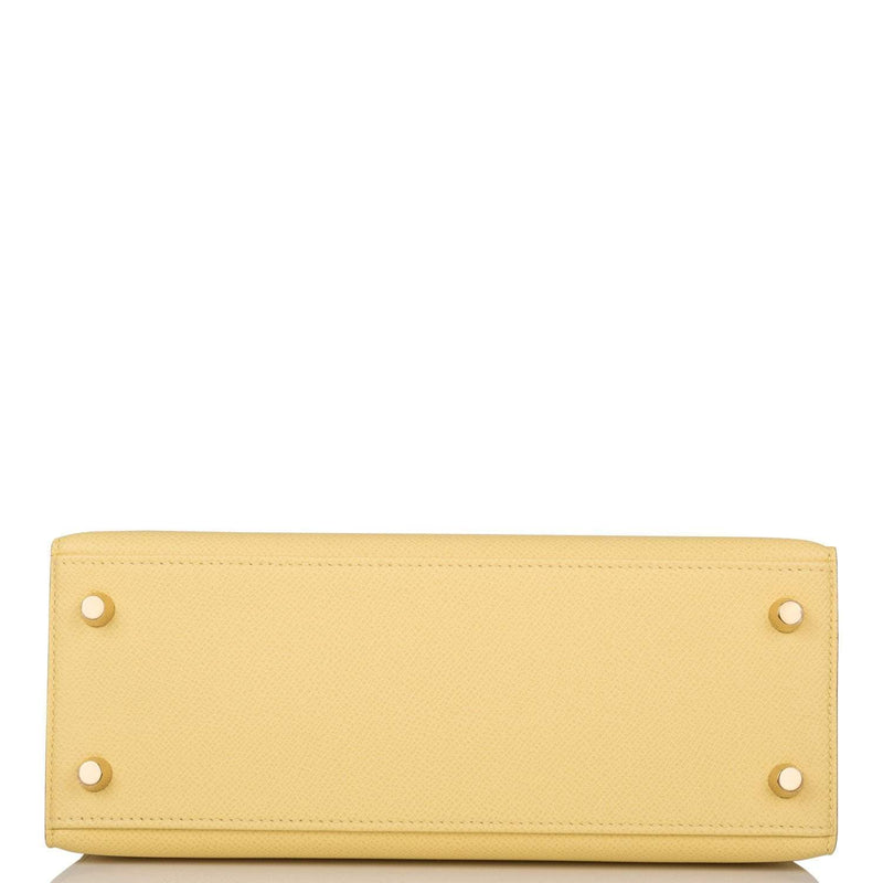 Hermes Kelly 25 Sellier Jaune Poussin