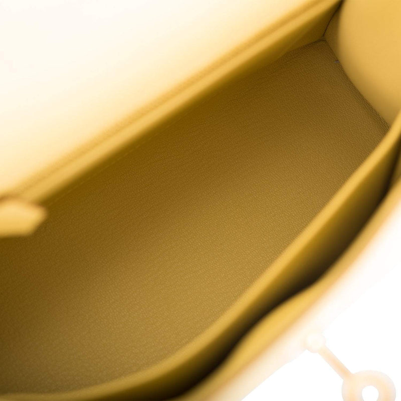 Hermes Kelly 25 Sellier Jaune Poussin