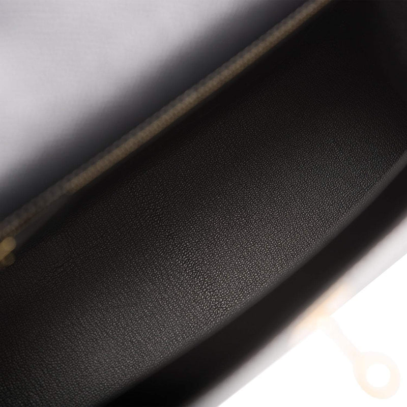 Hermes Kelly 25 Bi-Color Black Craie