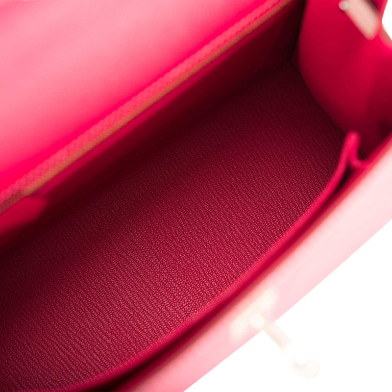 Hermes Kelly 25 Bi-Color Rose Extreme Craie