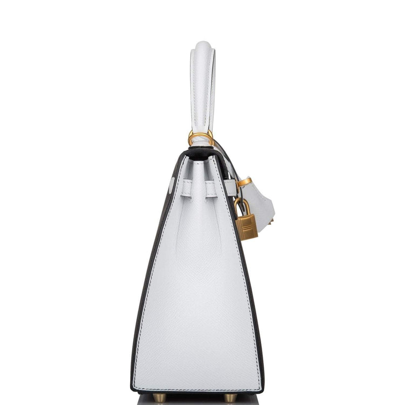 Hermes Kelly 28 Bi-Color Black Craie