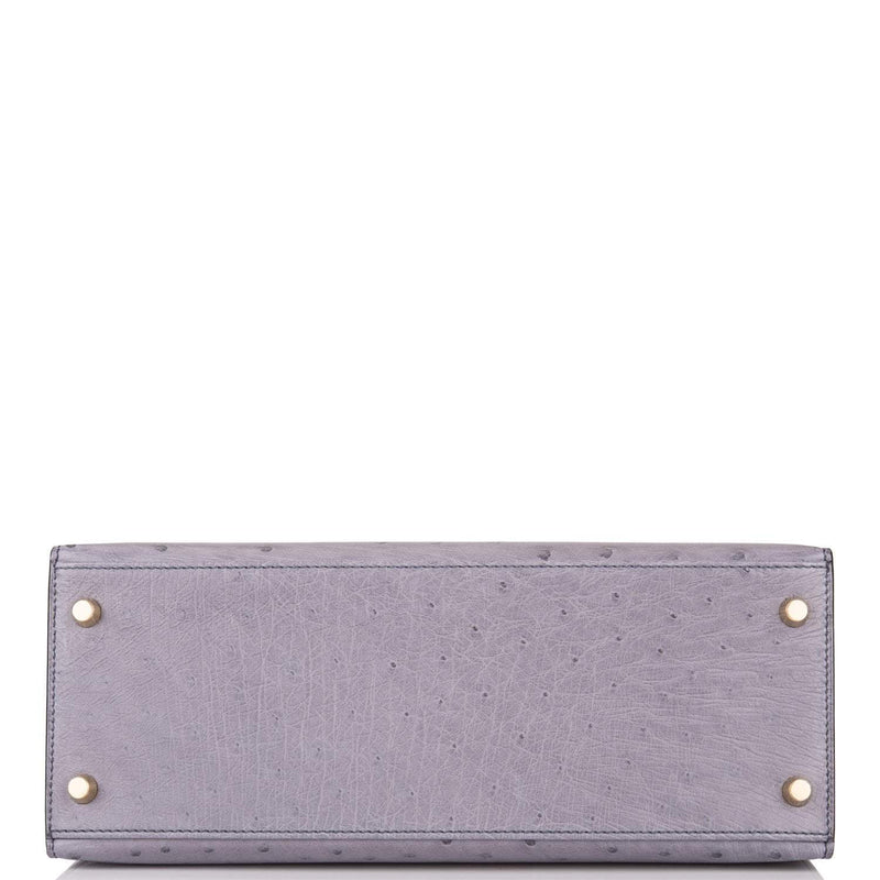 Hermes Kelly 28 Bi-Color Gris Agate Gris Perle Ostrich