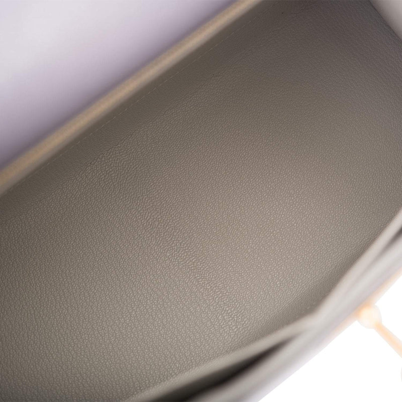 Hermes Kelly 28 Bi-Color Gris Agate Gris Perle Ostrich