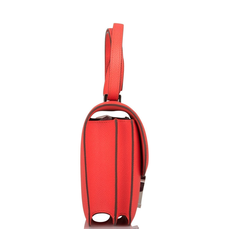Hermes Mini Constance 18 Rose Texas Epsom