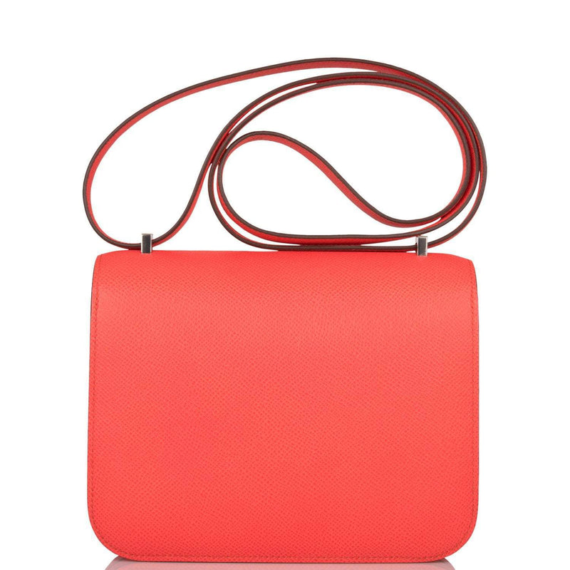 Hermes Mini Constance 18 Rose Texas Epsom