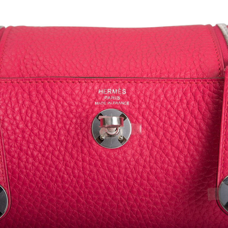 Hermes Mini Lindy Rose Extreme Clemence

