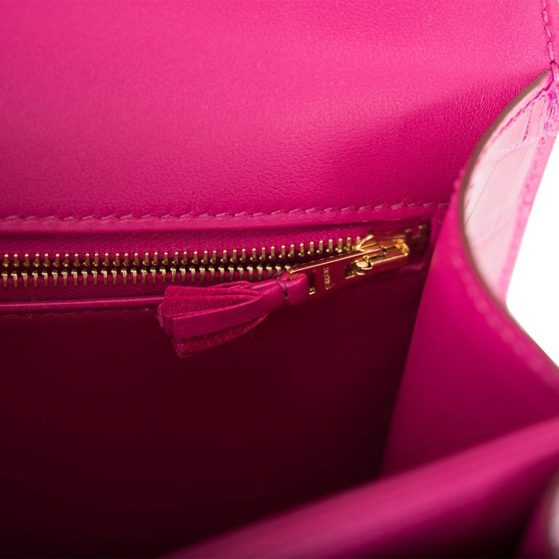 Hermes Constance 24 Rose Scheherazade Alligator