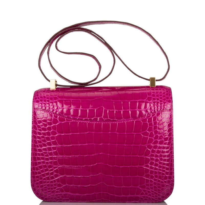 Hermes Constance 24 Rose Scheherazade Alligator