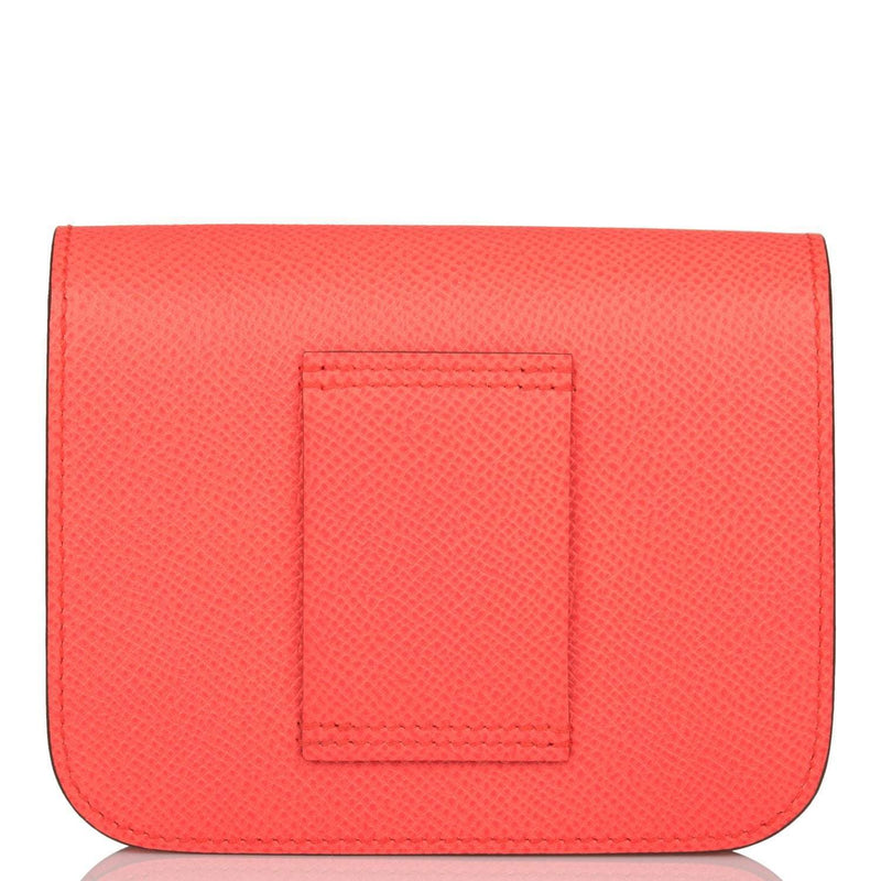 Hermes Constance Slim Wallet Rose Texas Epsom