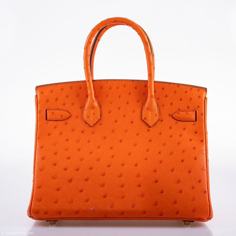Accessories and care items included with Tangerine Birkin