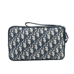 Front view of the Christian Dior Oblique Toiletry Bag