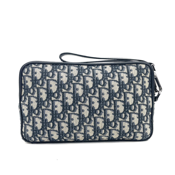 Front view of the Christian Dior Oblique Toiletry Bag