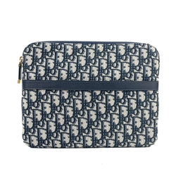 Front view of the Christian Dior Oblique Travel Pouch