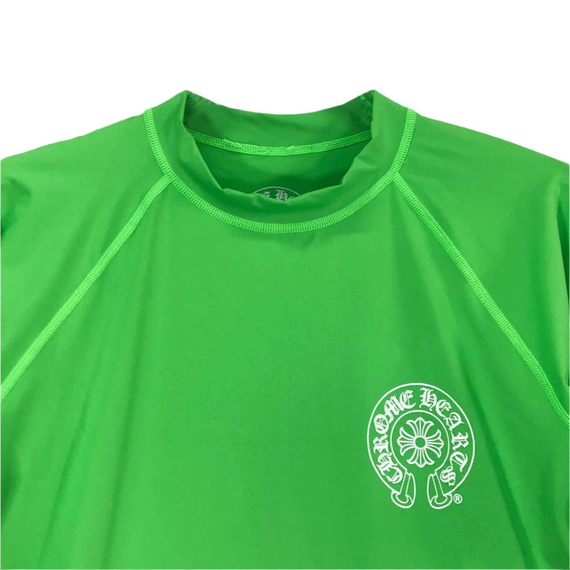 Chrome Hearts Green Horseshoe Script Logo Biking Long Sleeve Shirt - Premium Cotton Unisex Cycling Top