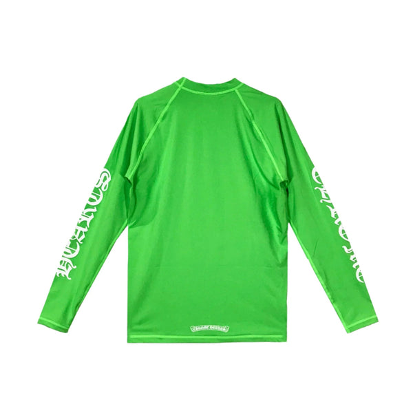 Chrome Hearts Green Horseshoe Script Logo Biking Long Sleeve Shirt - Premium Cotton Unisex Cycling Top