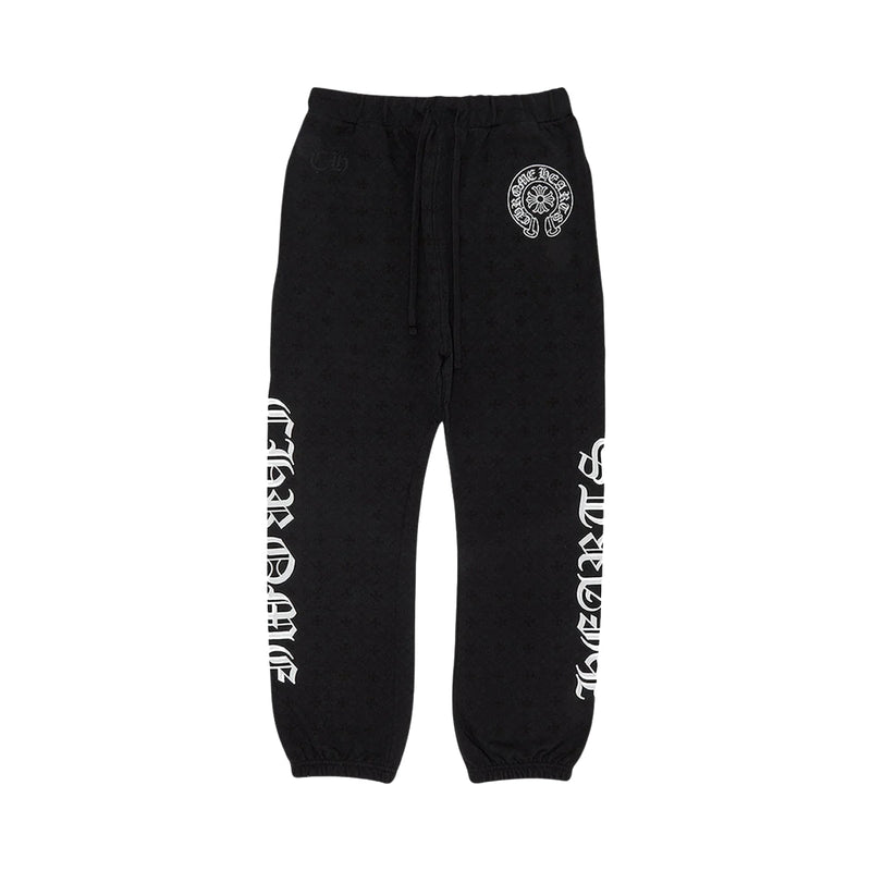 Front view of Chrome Hearts Horse Shoe Logo Sweatpants