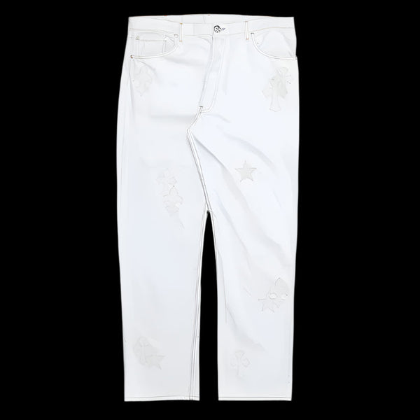 Front view of Chrome Hearts x Levi’s St. Barths jeans