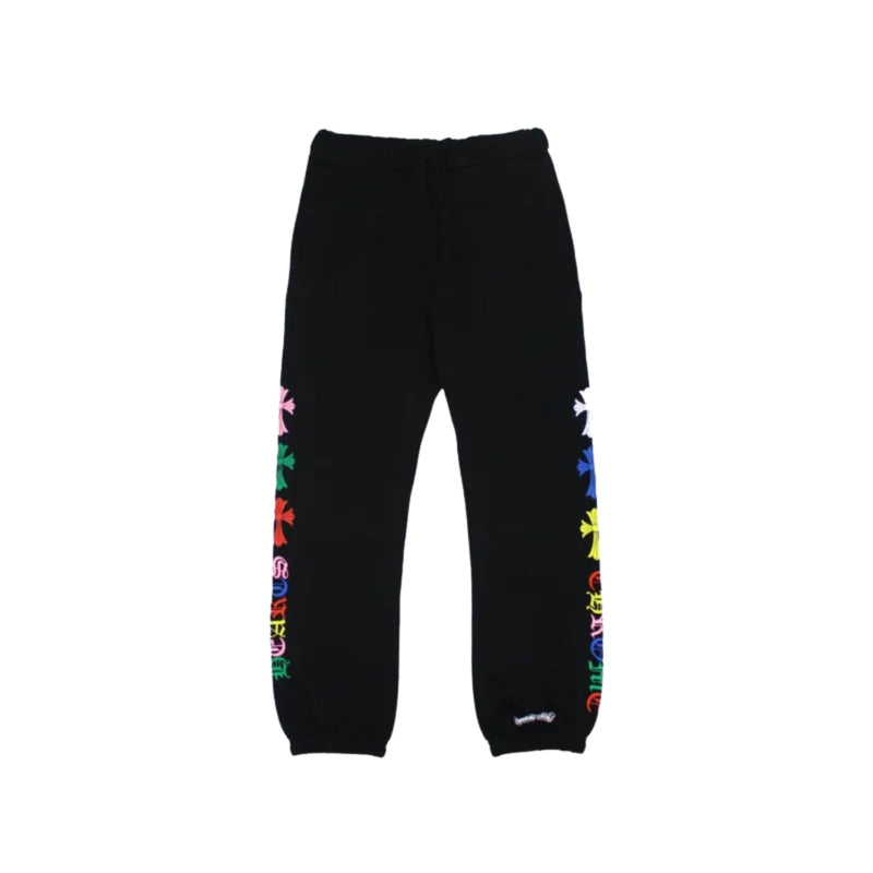 Front view of Chrome Hearts Multicolor Cemetery Cross Sweatpants
