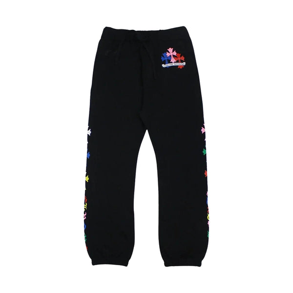 Front view of Chrome Hearts Multicolor Cemetery Cross Sweatpants