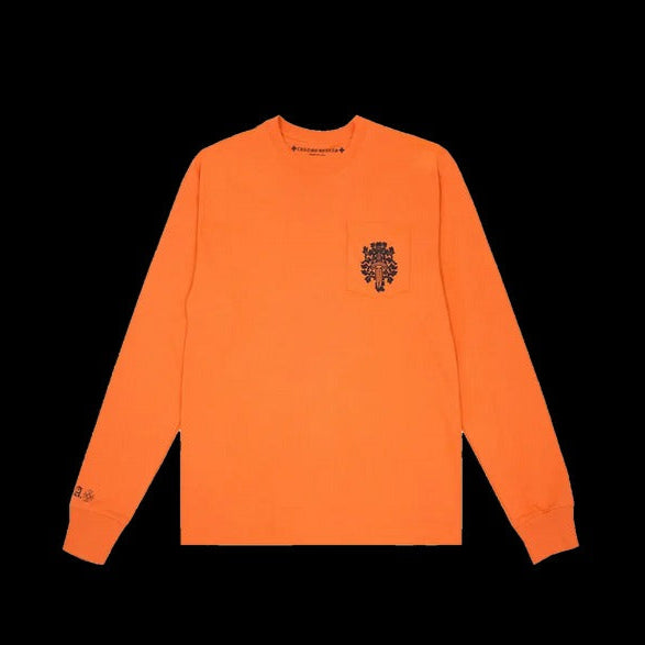 Chrome Hearts Vine Dagger Longsleeve  Shirt 'Orange/Black
