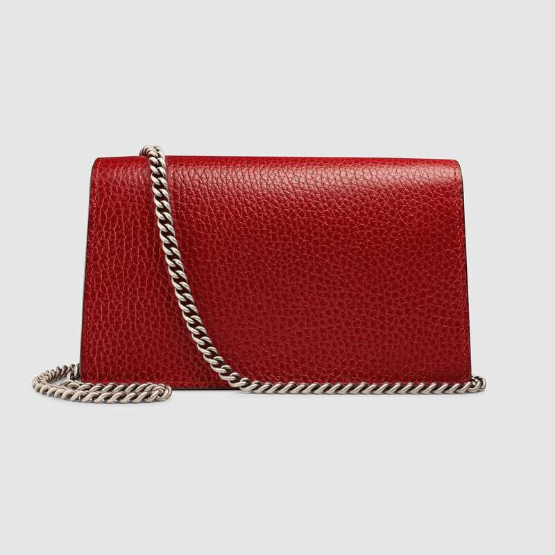 Gucci Dionysus Super Mini Red Leather Bag