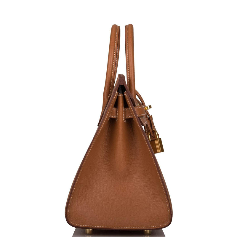 Side view of Hermès Birkin Sellier 25 Gold Veau Madame