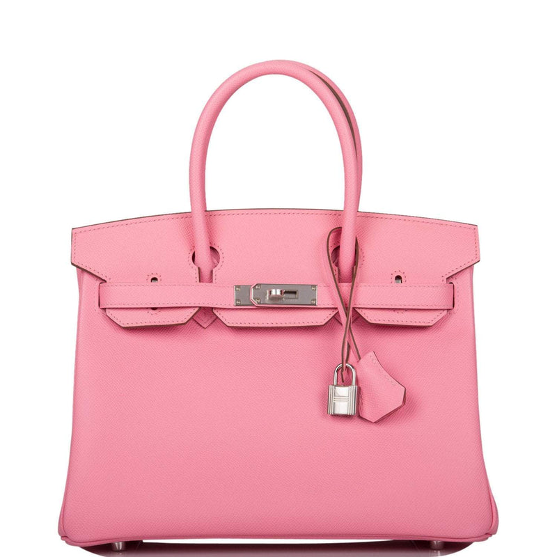 Hermes Birkin 30 handbag in Rose Confetti Epsom leather with palladium hardware