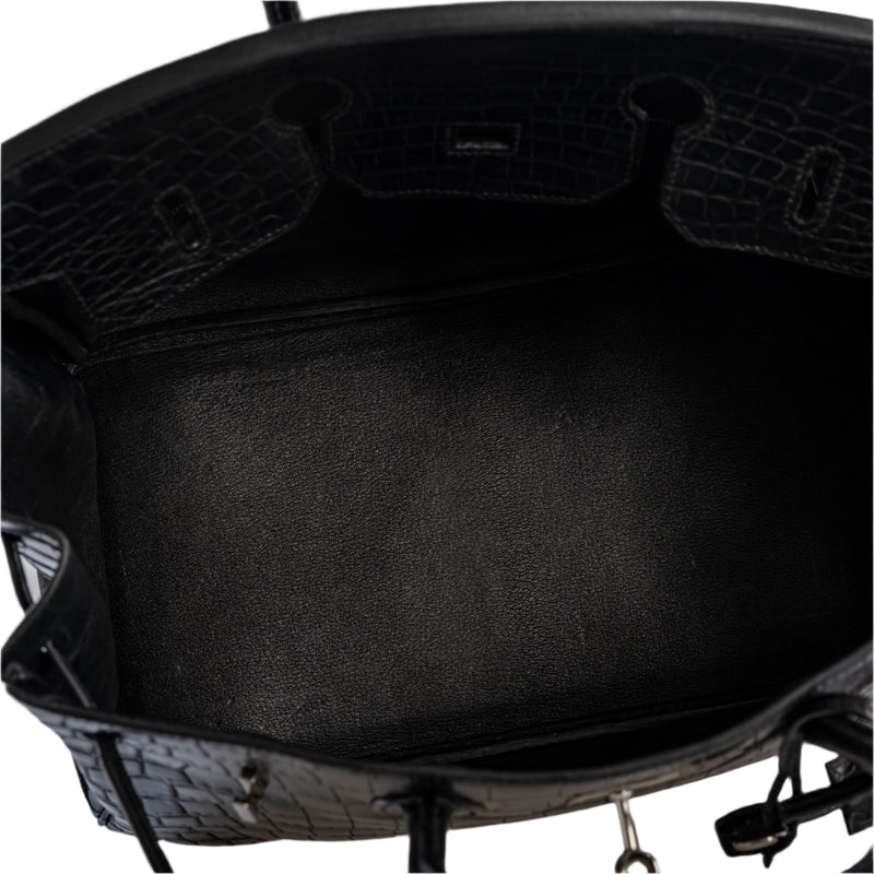 Close-up texture of matte Niloticus crocodile skin