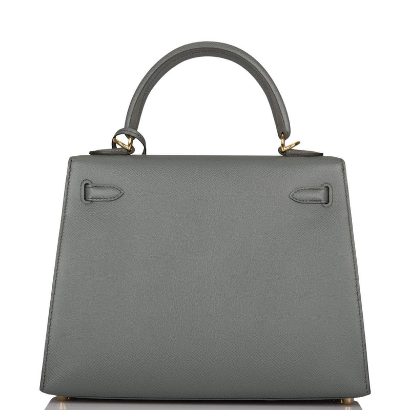 Top angle of Kelly 25 showing rolled handle and flap closure