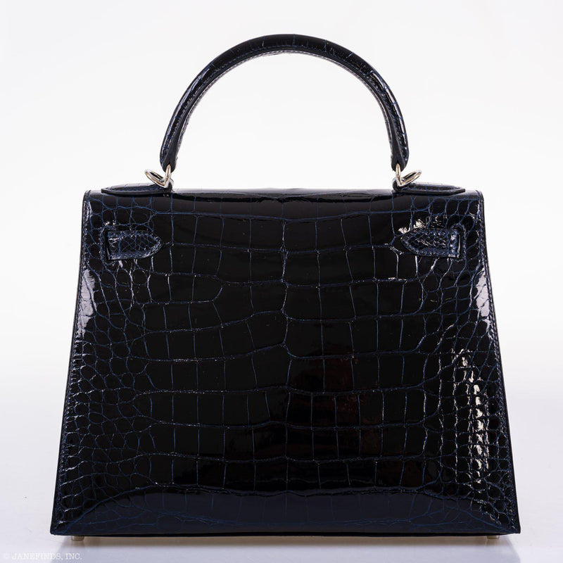 A low-angle view of the Hermes Kelly 28 Verso bag