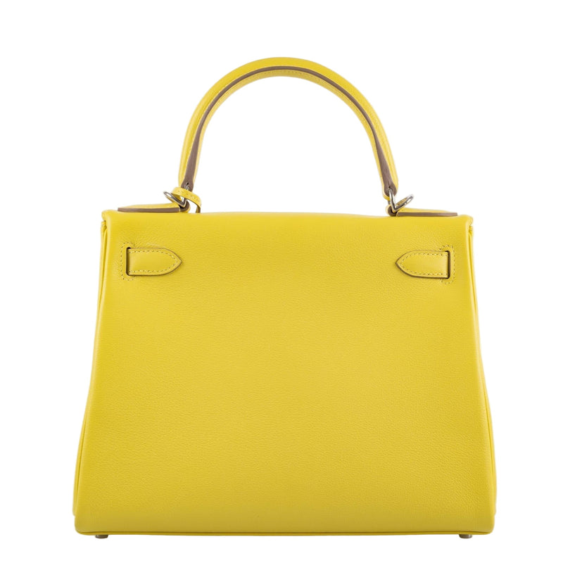 The Lime handbag displayed upright, showcasing its shape