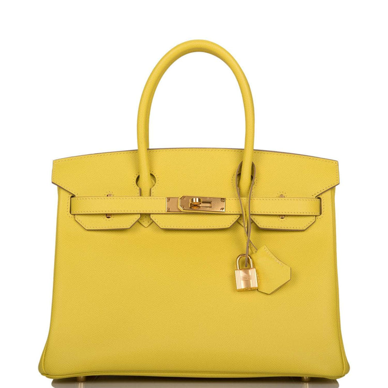 Hermes Lime Epsom Birkin 30cm handbag with gold hardware