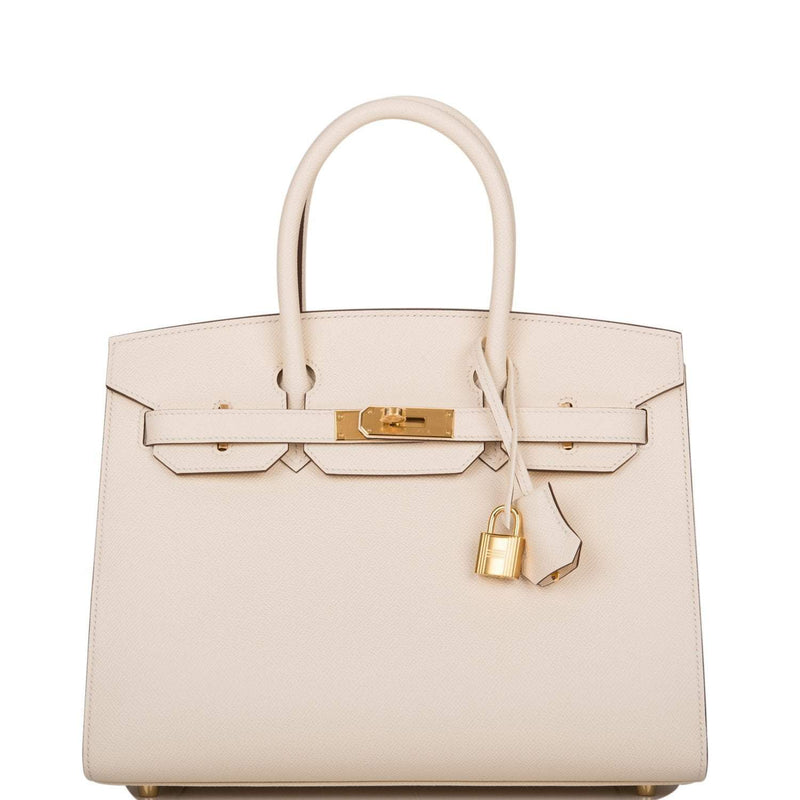 Hermes Nata Epsom Sellier Birkin 30cm handbag with gold hardware.