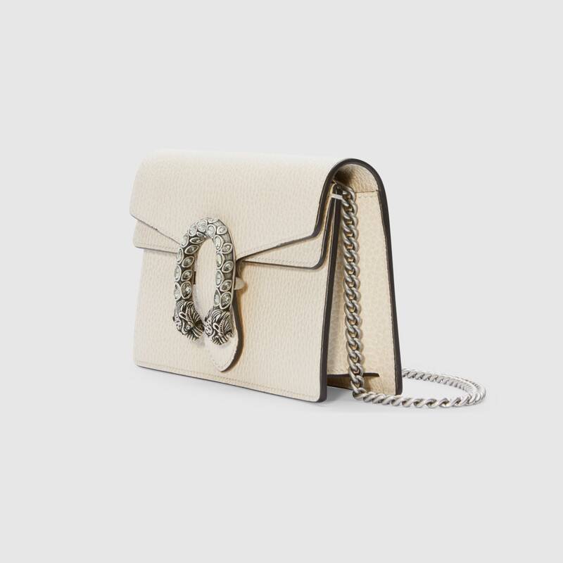 Gucci Dionysus Super Mini White Leather Bag