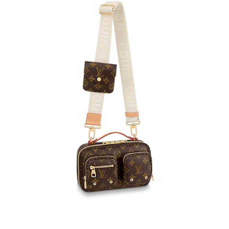Front view of the Louis Vuitton Utility Crossbody in Monogram canvas
