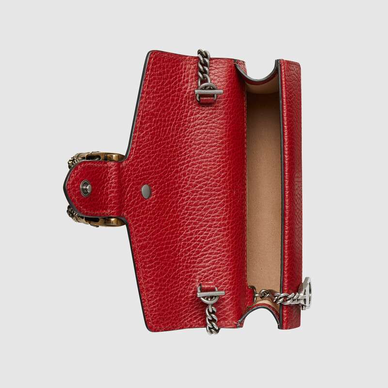 Gucci Dionysus Super Mini Red Leather Bag
