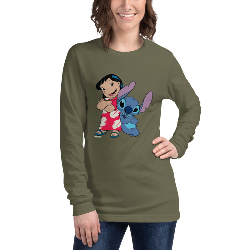 Unisex Long Sleeve T-Shirt – Lilo & Stitch Design