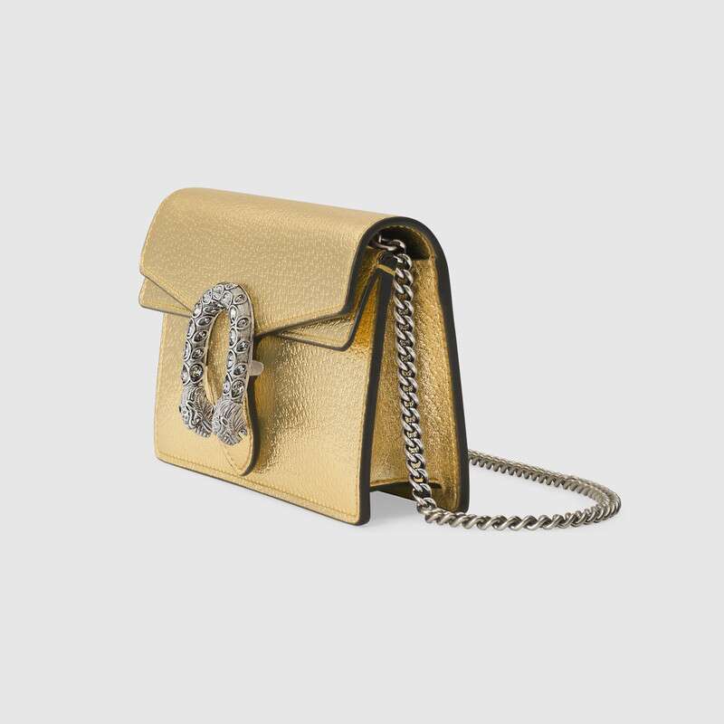 Gucci Dionysus Super Mini Gold Bag


