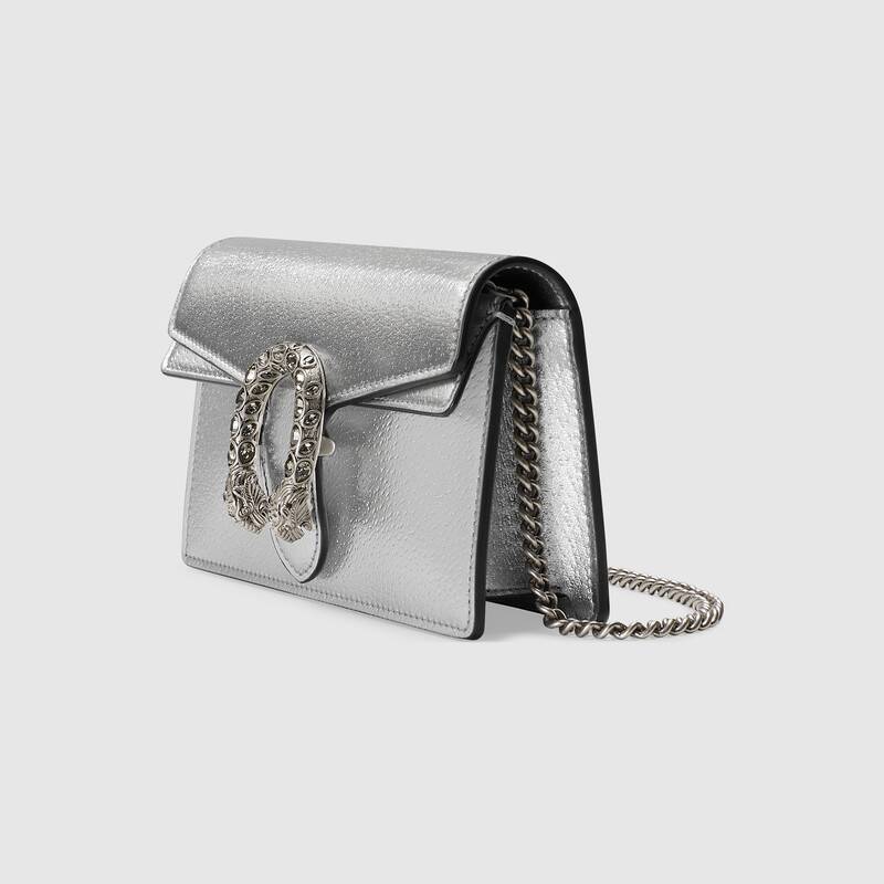 Gucci Dionysus Super Mini Silver Bag